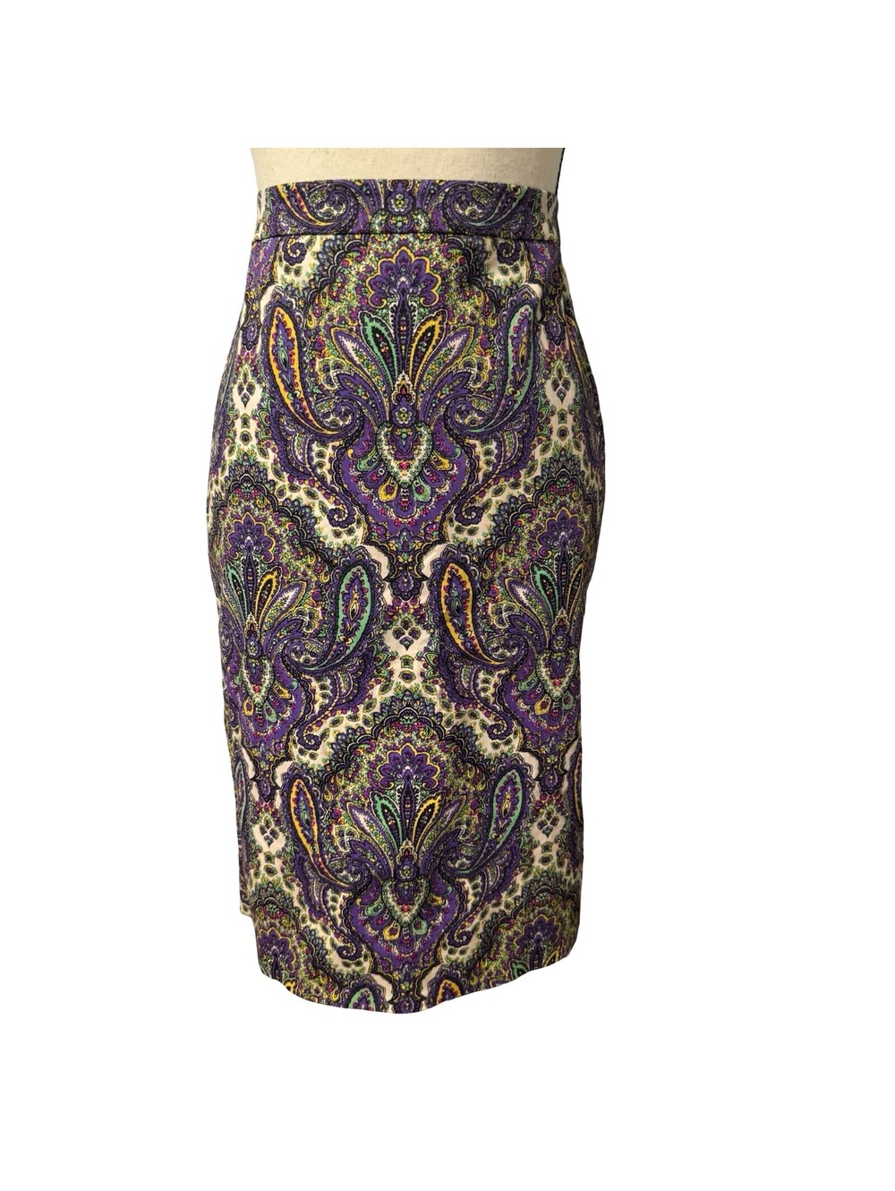 J. Crew Multi Color Paisley No. 2 Pencil Skirt - Size 6